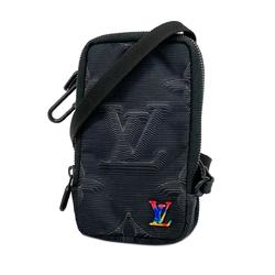 ルイ・ヴィトン(Louis Vuitton) ルイ・ヴィトン フォンポーチ 3Dモノグラム LouisVuitton2054 ダブルフォンポーチ M80141 ブラックメンズ