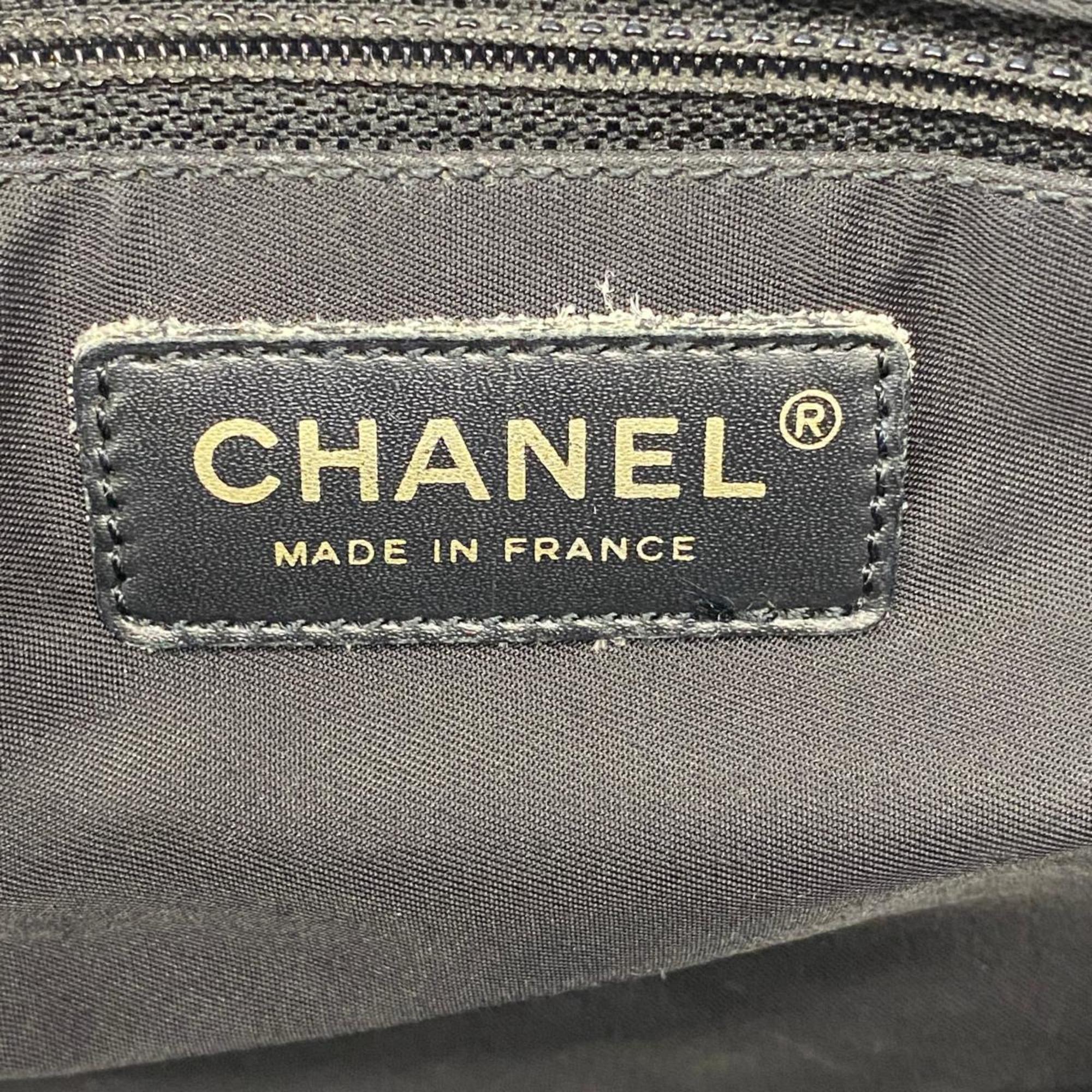 シャネル(Chanel) シャネル トートバッグ ニュートラベル ナイロン ブラック シャンパン レディース