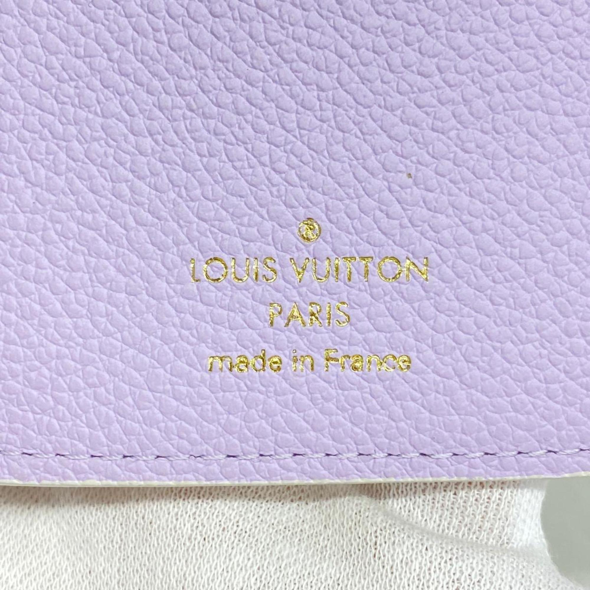 ルイ・ヴィトン(Louis Vuitton) ルイ・ヴィトン 三つ折り財布 モノグラム・アンプラント ポルトフォイユヴィクトリーヌ M82925 ラテホワイト ライラックレディース