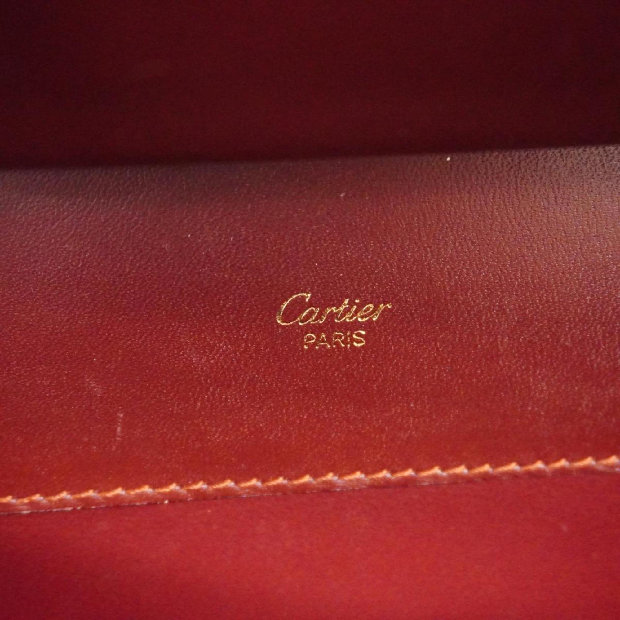 カルティエ(Cartier) カルティエ ショルダーバッグ マスト レザー ボルドー   レディース