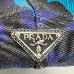 プラダ(Prada) プラダ ハンドバッグ カナパ キャンバス ネイビー ブルー   レディース