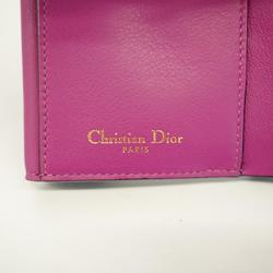 クリスチャン・ディオール(Christian Dior) クリスチャンディオール 三つ折り財布 レザー ブラック シャンパン  レディース