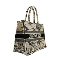 クリスチャン・ディオール(Christian Dior) クリスチャンディオール トートバッグ ブックトート キャンバス ブラック ホワイト  レディース