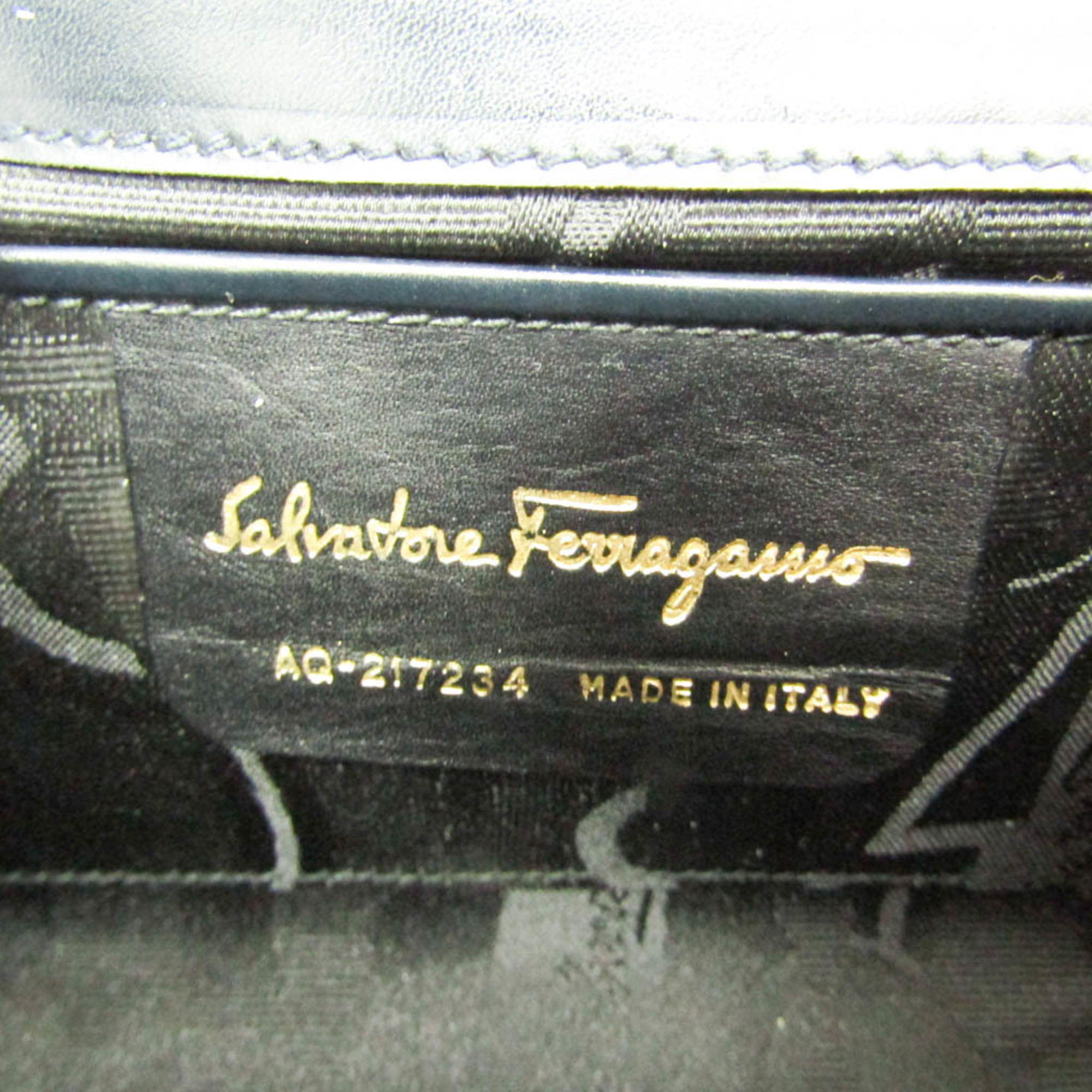 サルヴァトーレ・フェラガモ(Salvatore Ferragamo) ガンチーニ AQ-217234 レディース レザー ショルダーバッグ ブラック