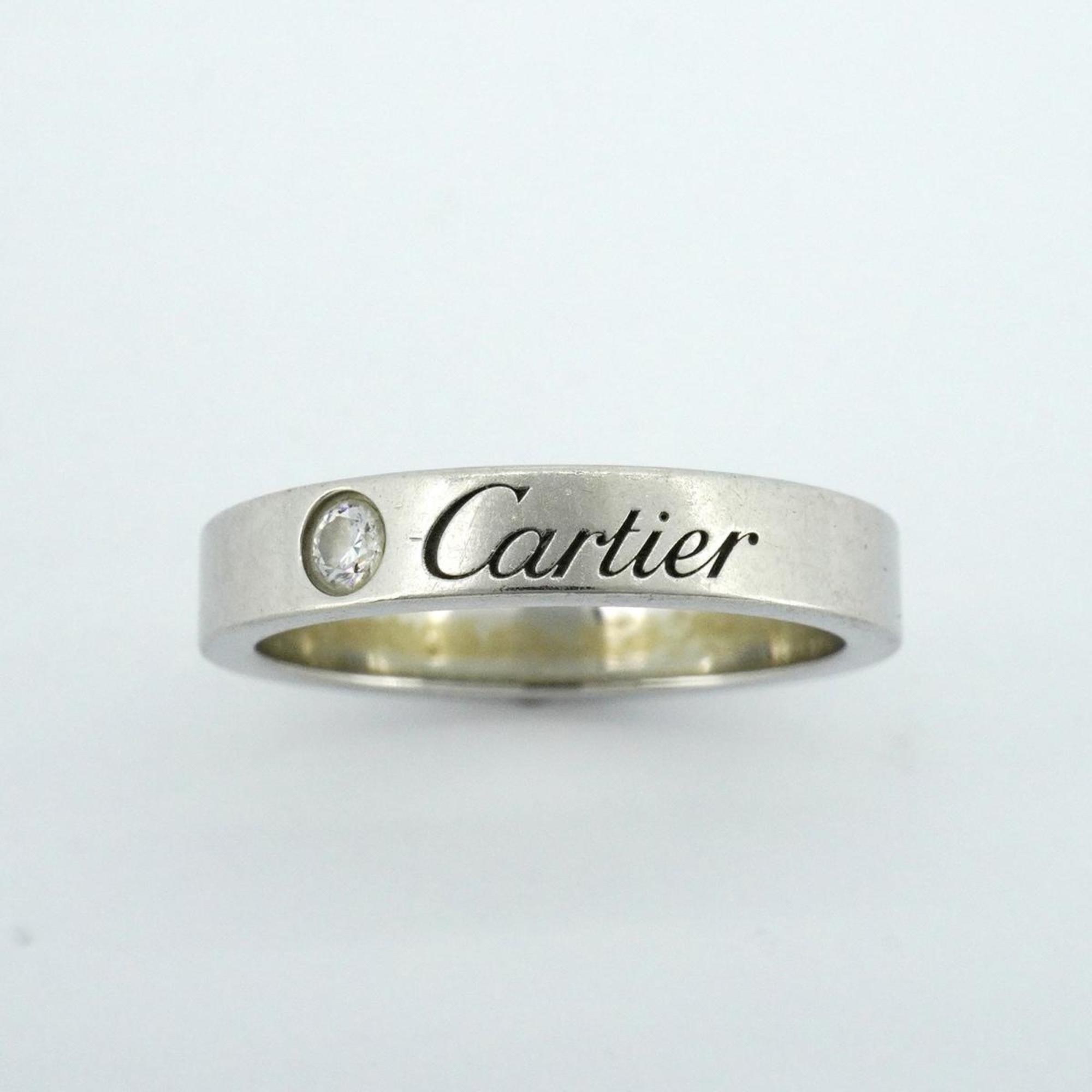 カルティエ(Cartier) カルティエ リング エングレーブ 1PD Pt950 プラチナ  レディース