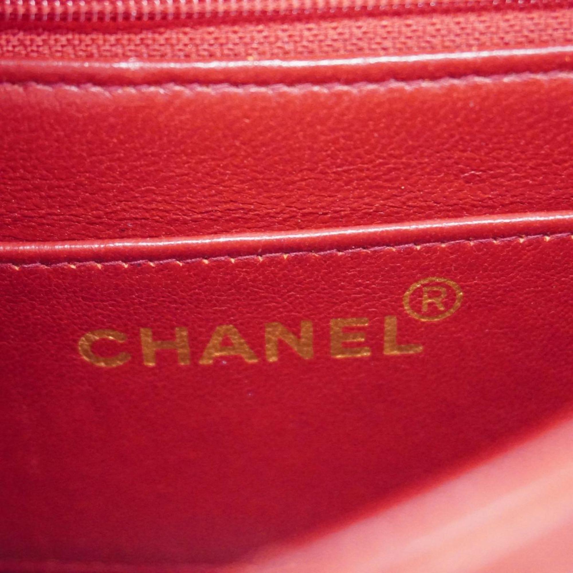 シャネル(Chanel) シャネル ショルダーバッグ マドモアゼル チェーンショルダー ラムスキン レッド   レディース