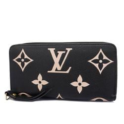 ルイ・ヴィトン(Louis Vuitton) ルイ・ヴィトン 長財布 モノグラム・アンプラント ジッピーウォレット M80481 ブラックベージュレディース