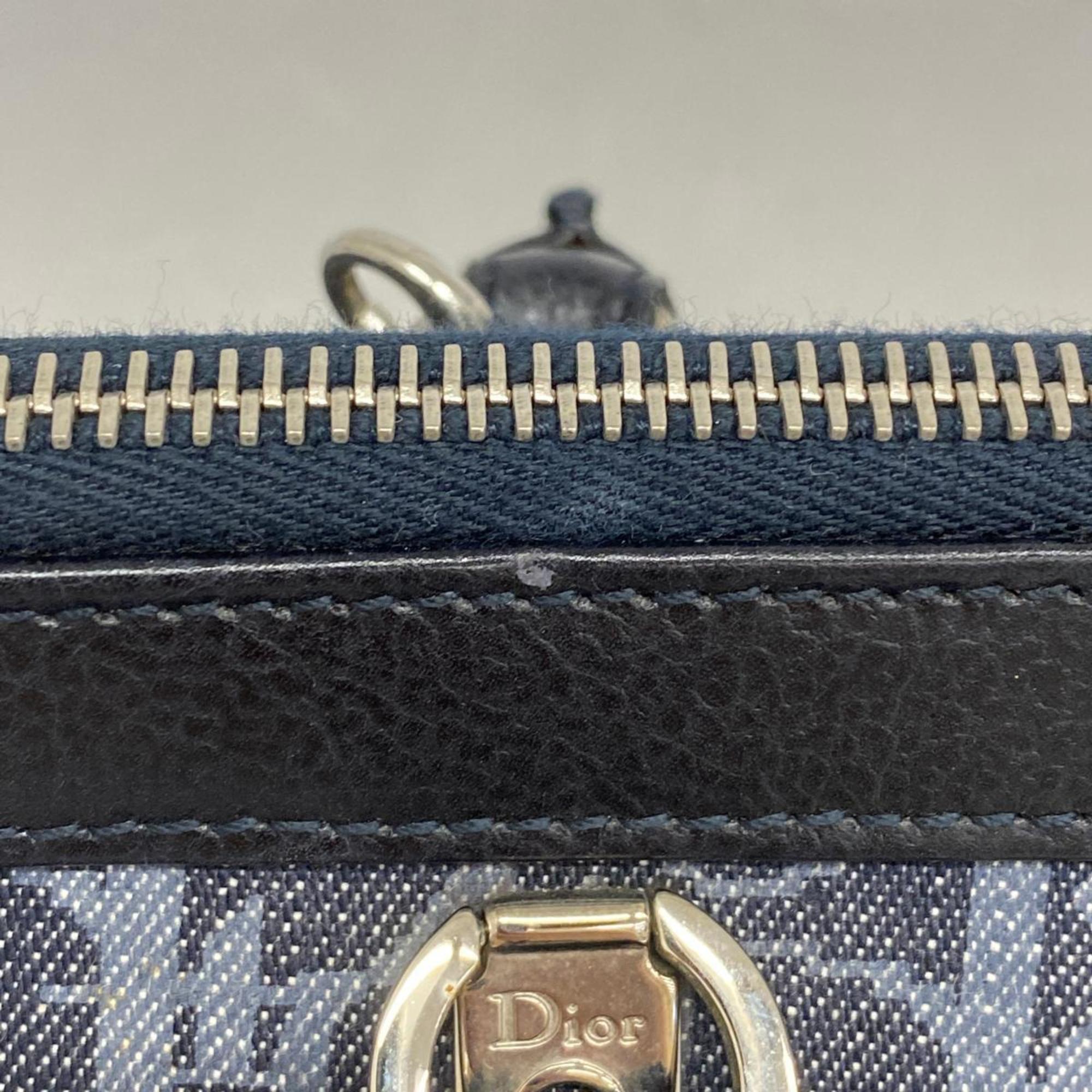 クリスチャン・ディオール(Christian Dior) クリスチャンディオール ハンドバッグ トロッター デニム ネイビー   レディース