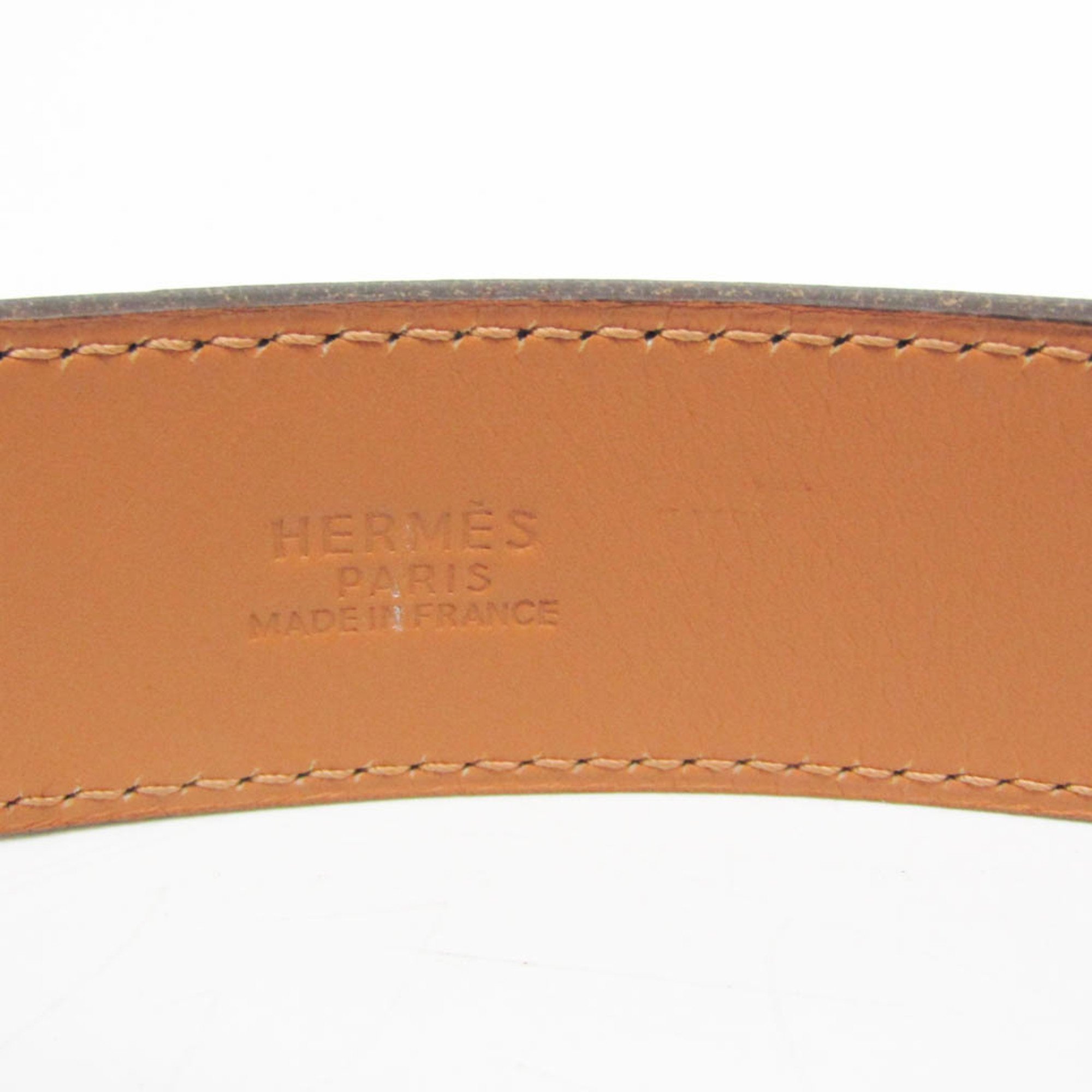 エルメス(Hermes) H レディース レザー スタンダードベルト ダークブラウン,ゴールド