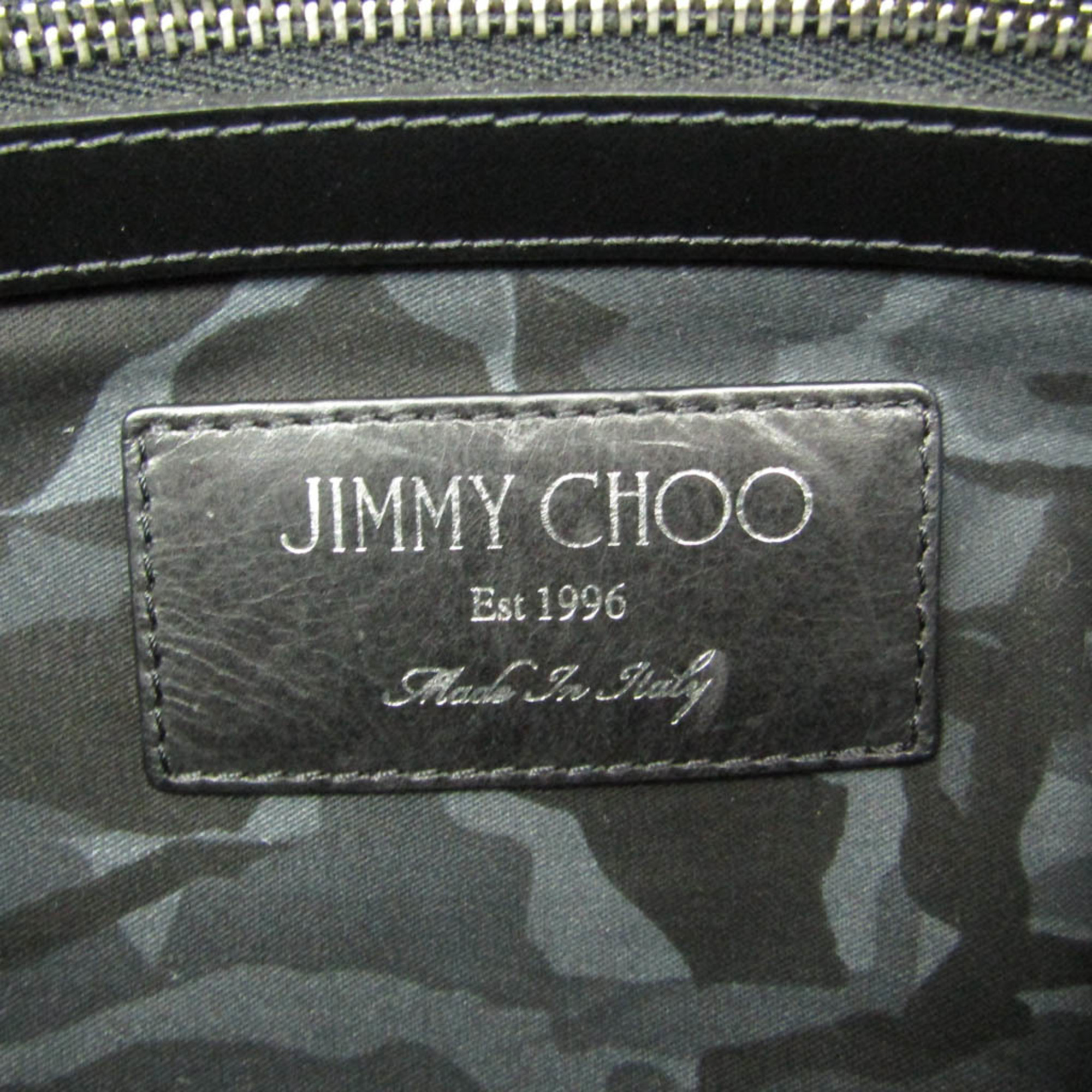ジミーチュウ(Jimmy Choo) DEREK メンズ,レディース レザー スタッズ クラッチバッグ ブラック