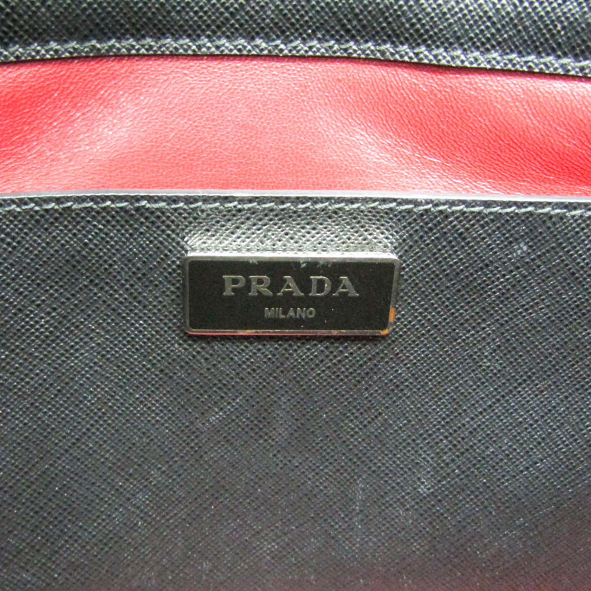 プラダ(Prada) サフィアーノ B2752M レディース レザー ハンドバッグ ブラック