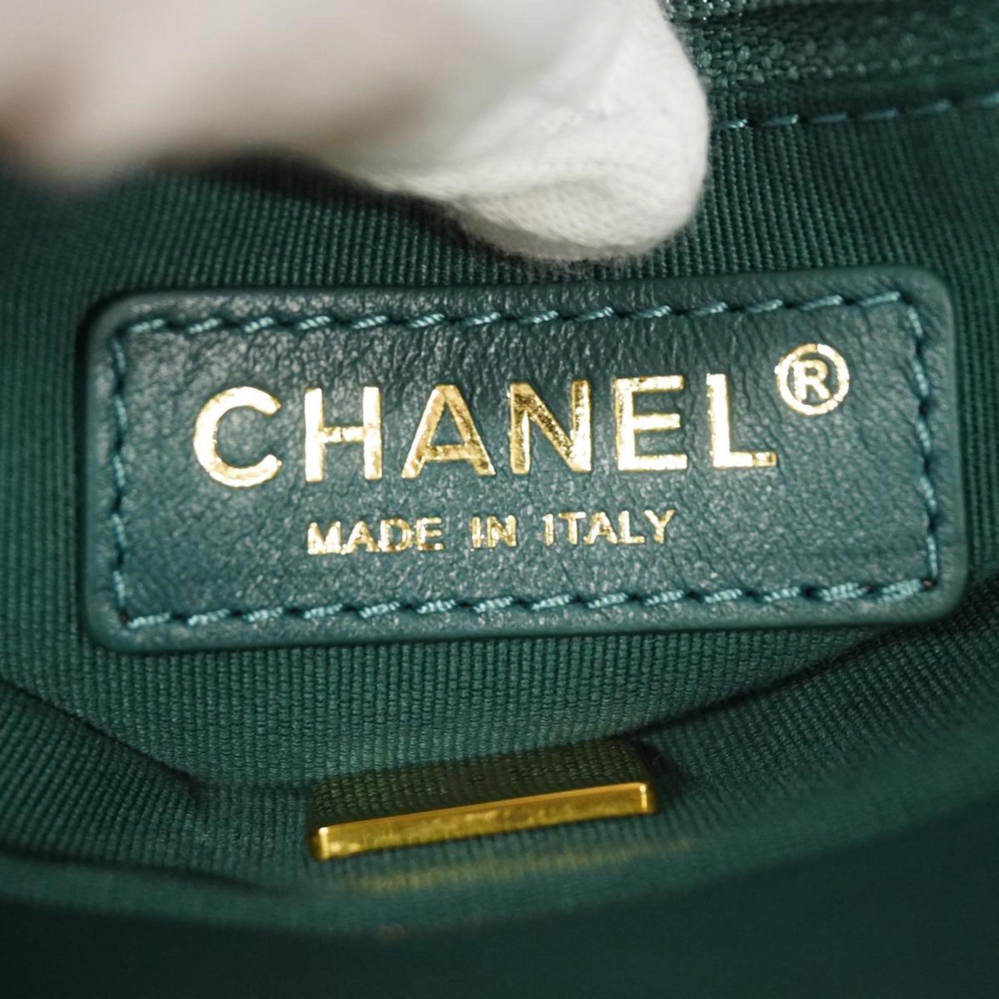 シャネル(Chanel) シャネル ショルダーバッグ マトラッセ チェーンショルダー ツイード グリーン   レディース
