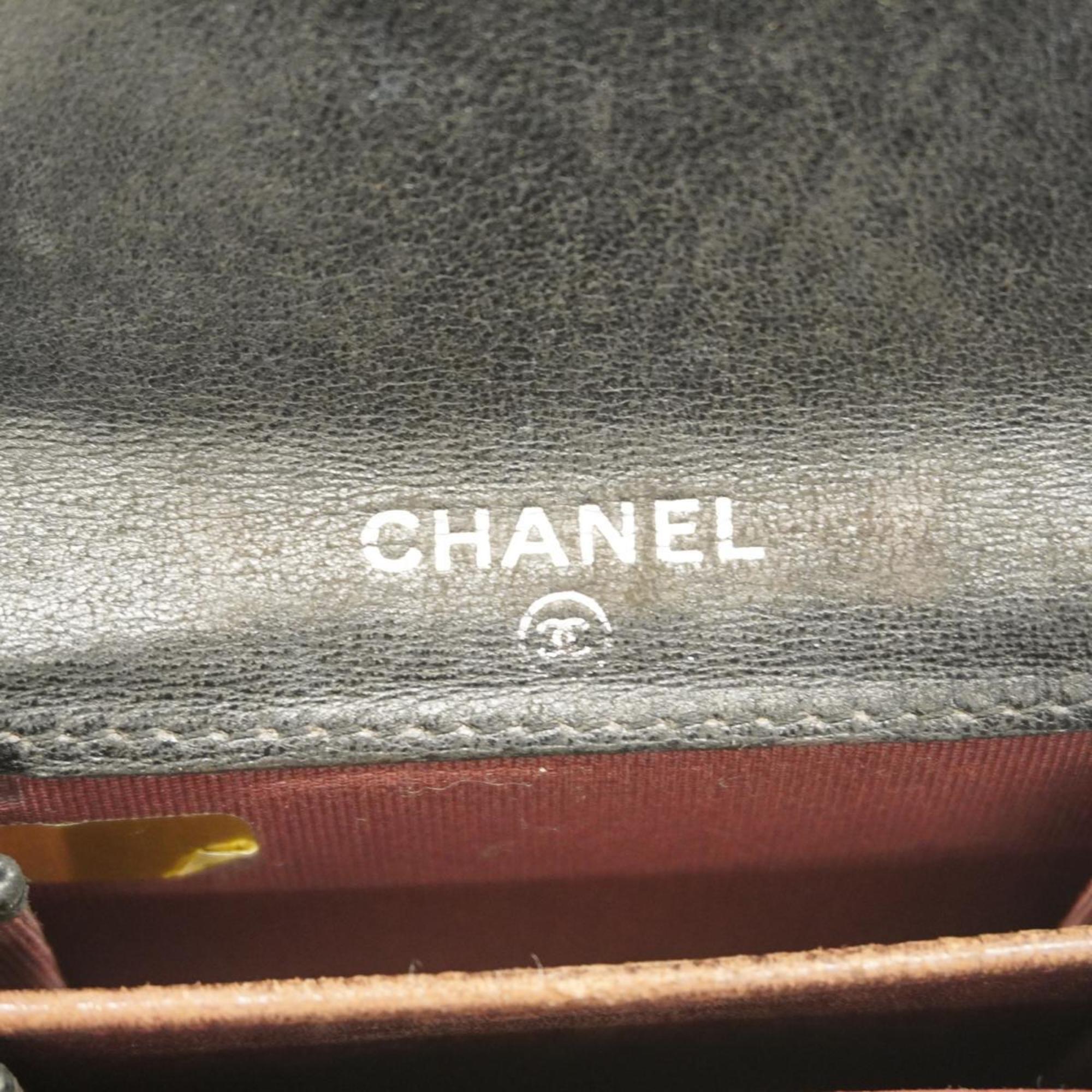 シャネル(Chanel) シャネル 名刺入れ マトラッセ ラムスキン ブラック   レディース