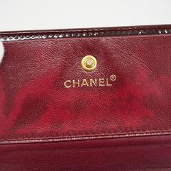 シャネル(Chanel) シャネル 財布 パテントレザー ボルドー   レディース