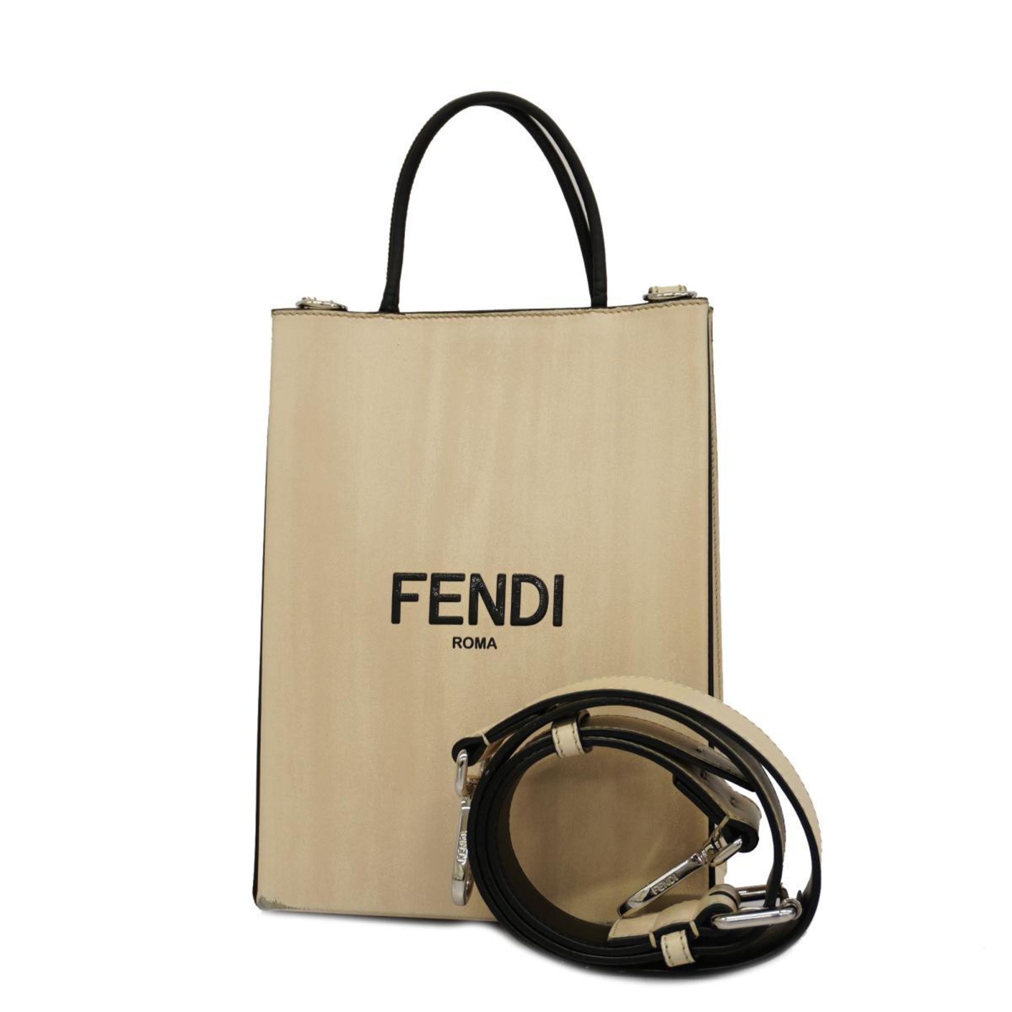 フェンディ(Fendi) フェンディ ハンドバッグ レザー アイボリー ...