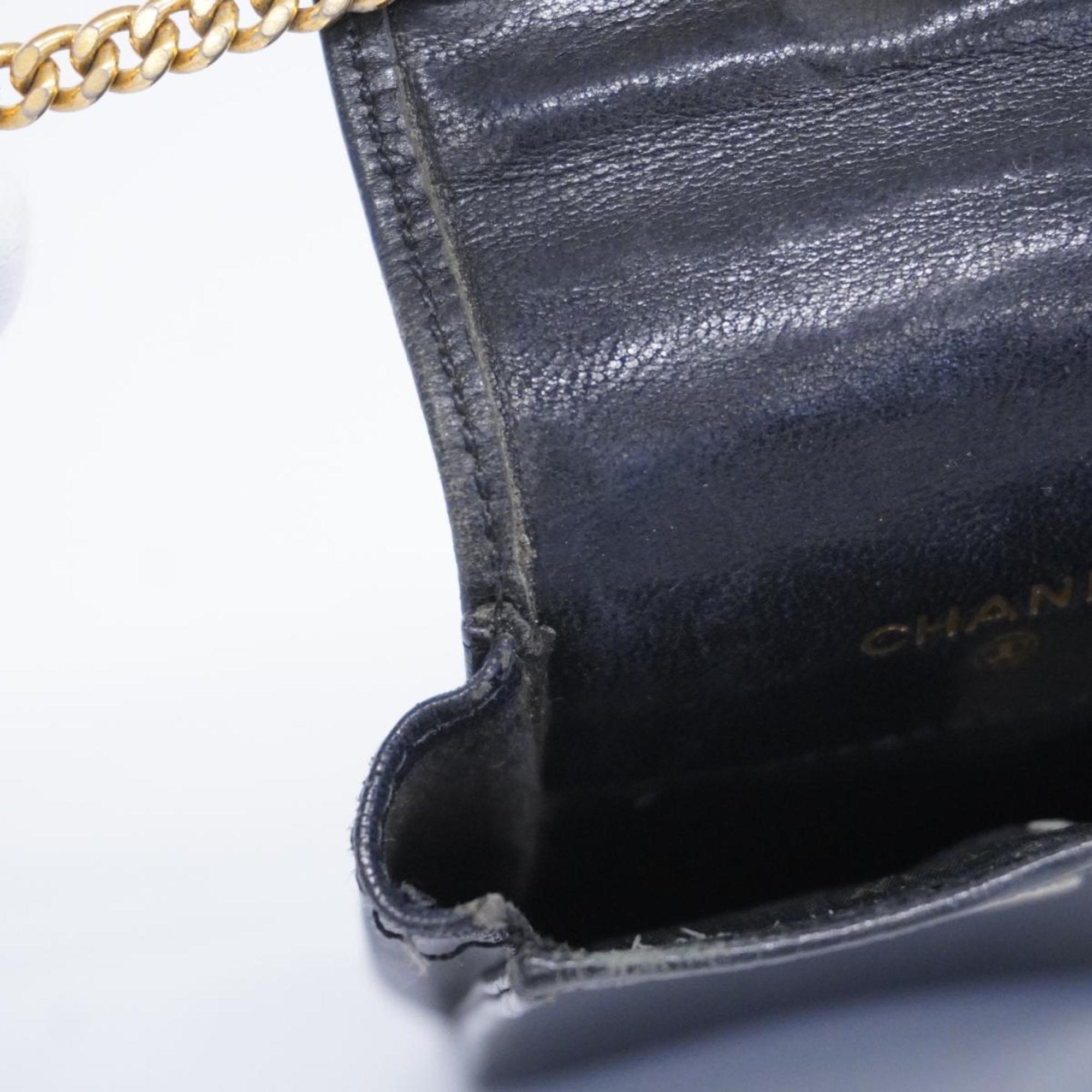 シャネル(Chanel) シャネル シガレットケース キャビアスキン ブラック   レディース