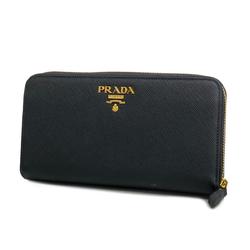 プラダ(Prada) プラダ 長財布 サフィアーノ レザー ブラック   メンズ レディース