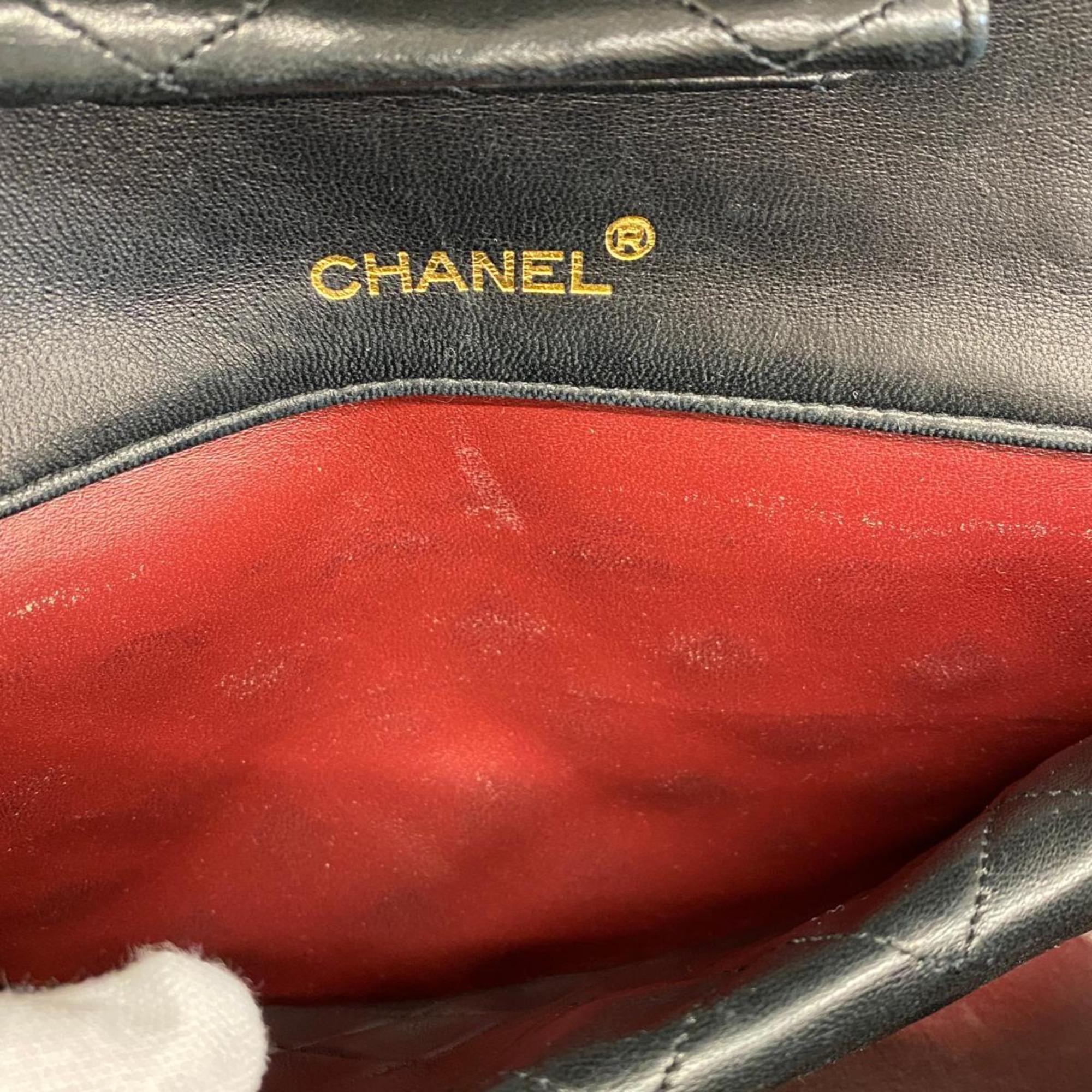 シャネル(Chanel) シャネル ショルダーバッグ マトラッセ Wチェーン ラムスキン ブラック   レディース