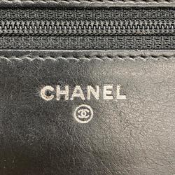 シャネル(Chanel) シャネル ショルダーウォレット ボーイシャネル チェーンショルダー ラムスキン ブラック  レディース