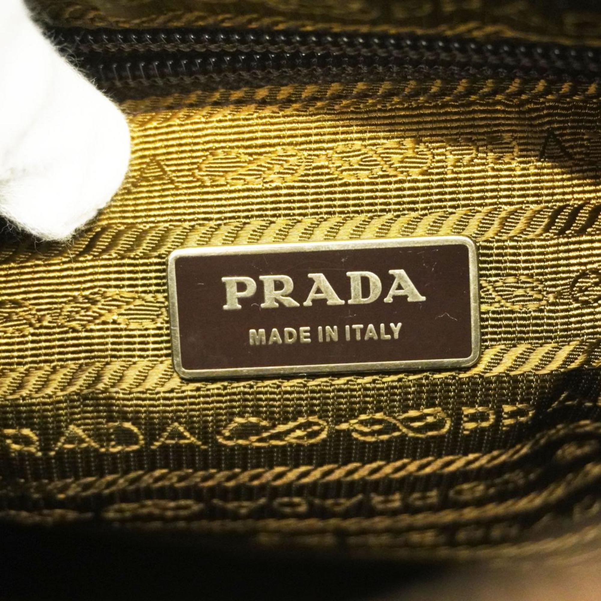 プラダ(Prada) プラダ ショルダーバッグ/ナイロン/カーキ/シルバー金具 レディース