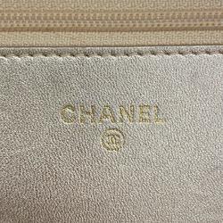 シャネル(Chanel) シャネル ショルダーウォレット ビコローレ チェーンショルダー サテン ブラック   レディース