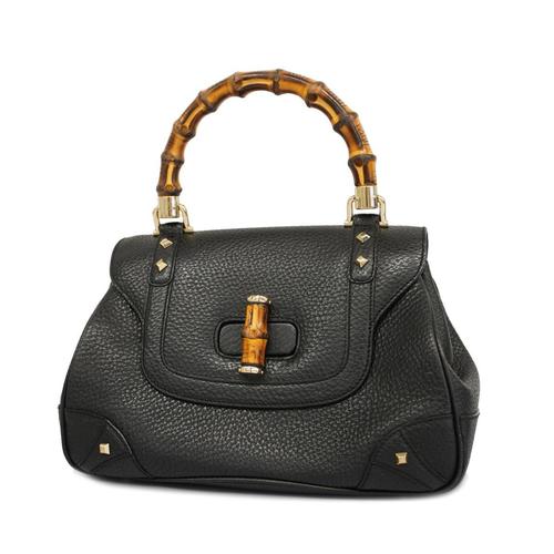 グッチ(Gucci) グッチ ハンドバッグ バンブー 137351 レザー ブラック 