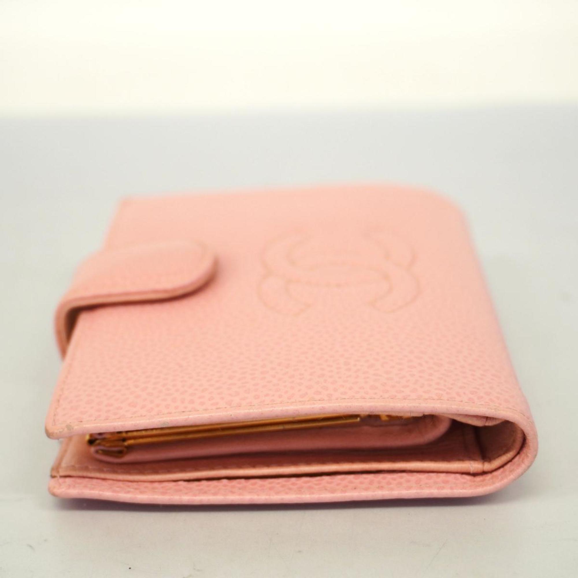 シャネル(Chanel) シャネル 財布 キャビアスキン ピンク   レディース