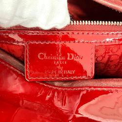 クリスチャン・ディオール(Christian Dior) クリスチャンディオール ハンドバッグ カナージュ レディディオール エナメル レッド   レディース