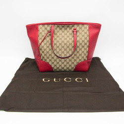 グッチ(Gucci) GGキャンバス 449242 レディース キャンバス,レザー トートバッグ ベージュ,ダークブラウン,レッド