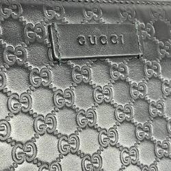 グッチ(Gucci) グッチ 長財布 マイクログッチシマ 449391 レザー ブラック   メンズ レディース