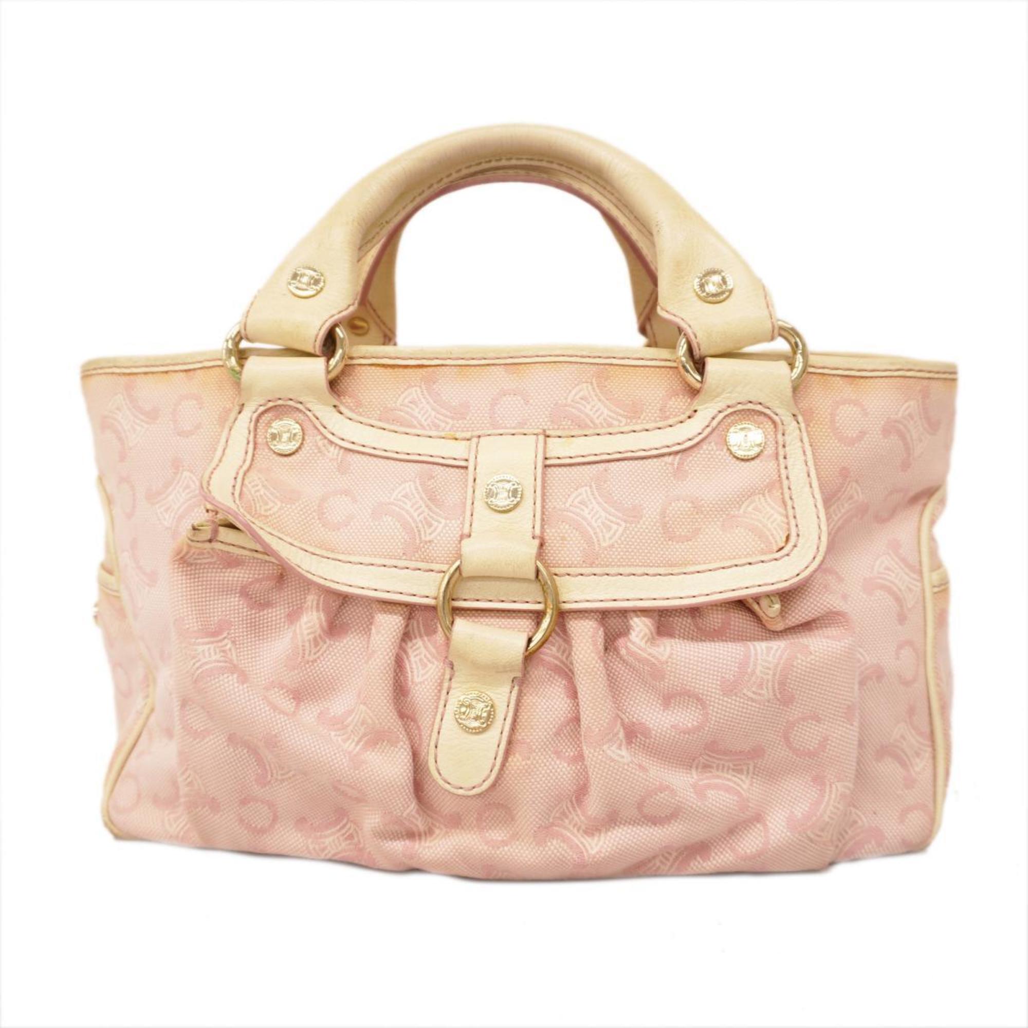 セリーヌ CELINE ハンドバッグ ブギーバッグ キャンバス/レザー ピンクであると判断致します