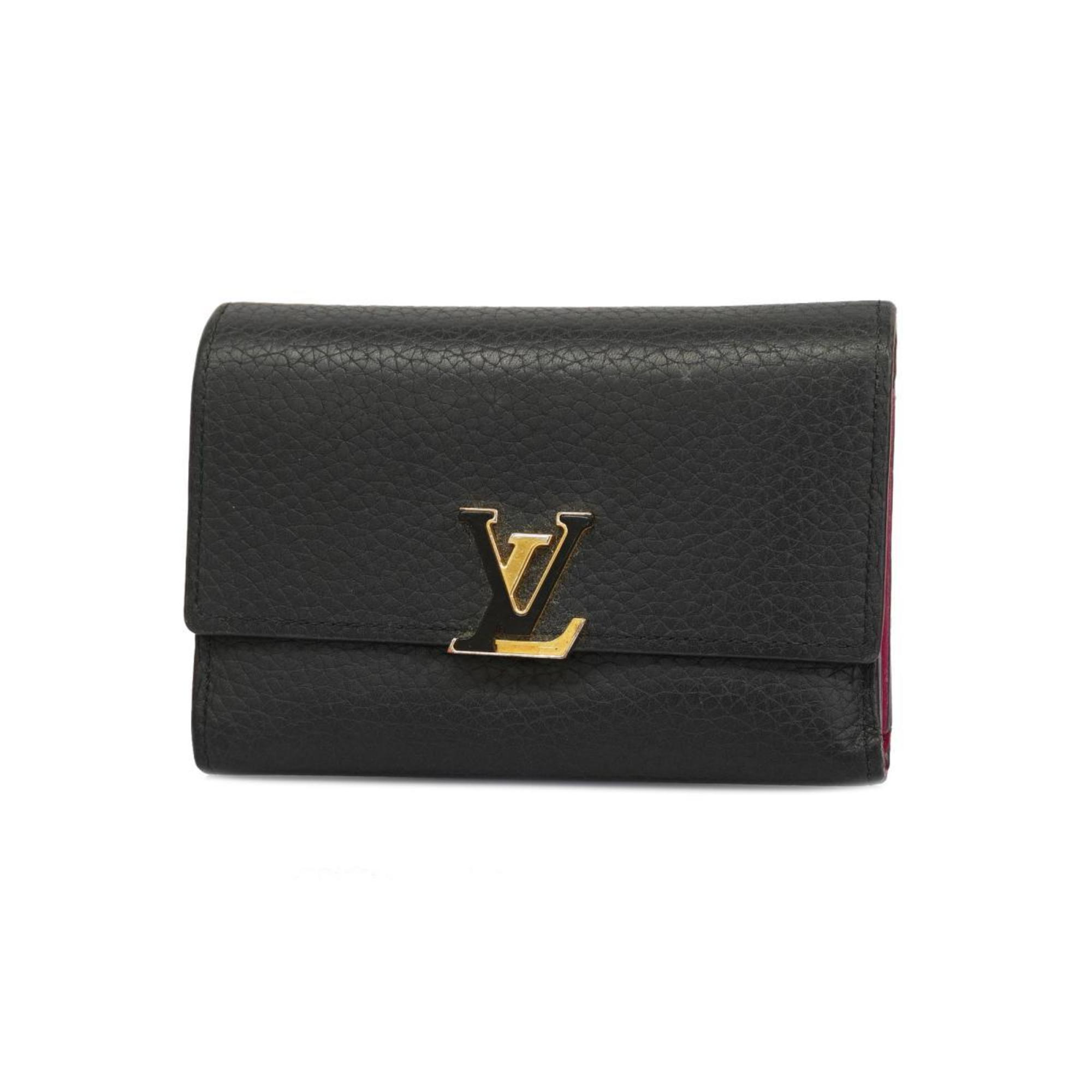 ルイ・ヴィトン(Louis Vuitton) ルイ・ヴィトン 三つ折り財布 トリヨン ポルトフォイユカプシーヌコンパクト M62157 ノワール ホット ピンクレディース | eLADY Globazone