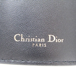 クリスチャン・ディオール(Christian Dior) サドルコンパクトウォレット S5653CBAA レディース レザー 財布（三つ折り） ブラック