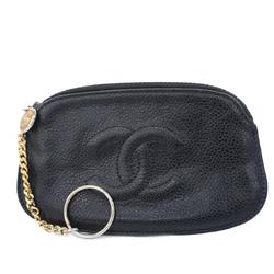シャネル(Chanel) シャネル 財布・コインケース キャビアスキン ブラック   レディース