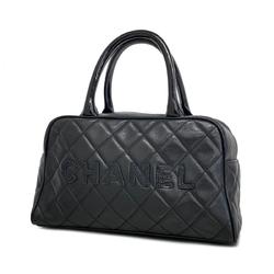 シャネル(Chanel) シャネル ハンドバッグ マトラッセ キャビアスキン パテントレザー ブラック  レディース
