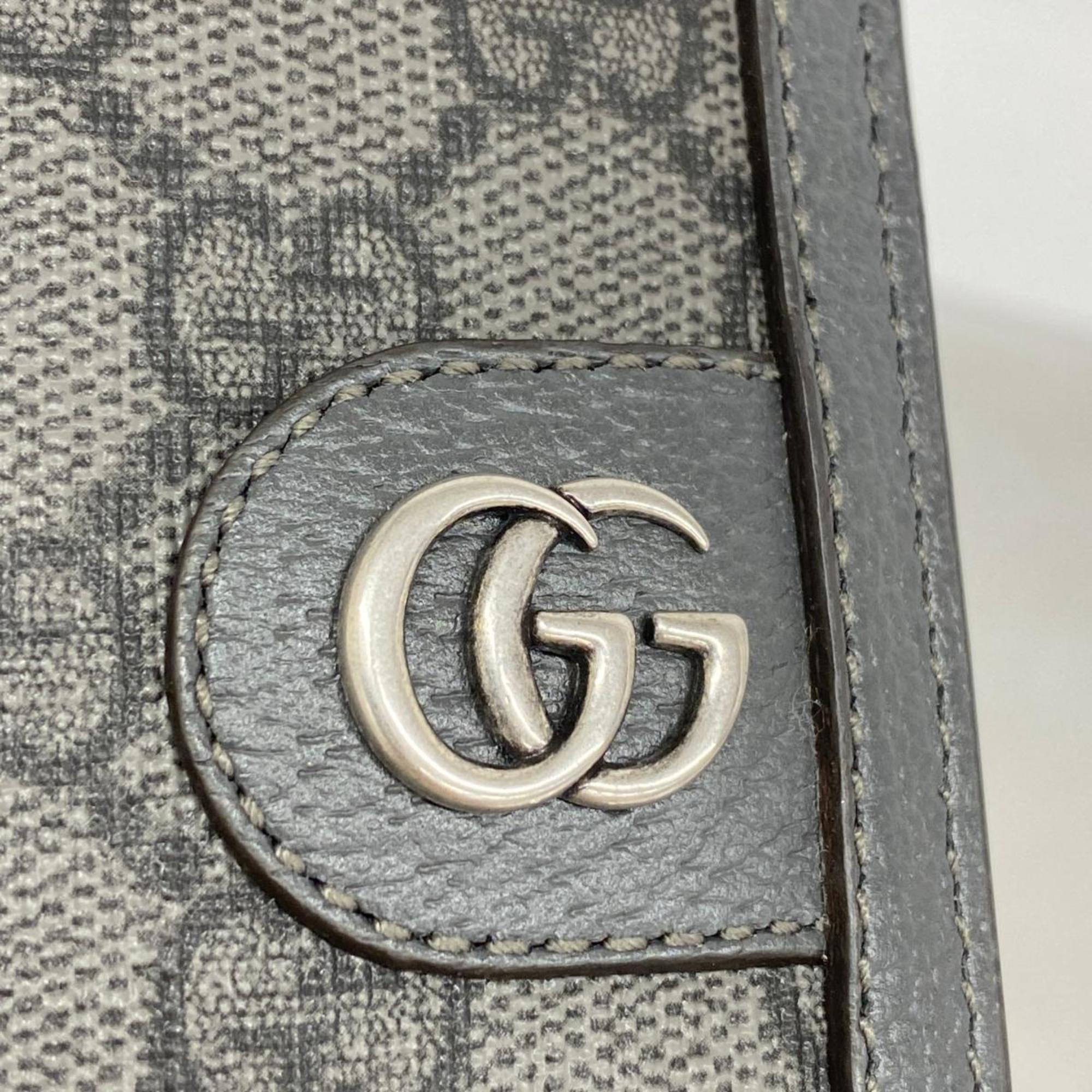 グッチ(Gucci) グッチ 財布 GGスプリーム 597609 レザー グレー ブラック メンズ | eLADY Globazone