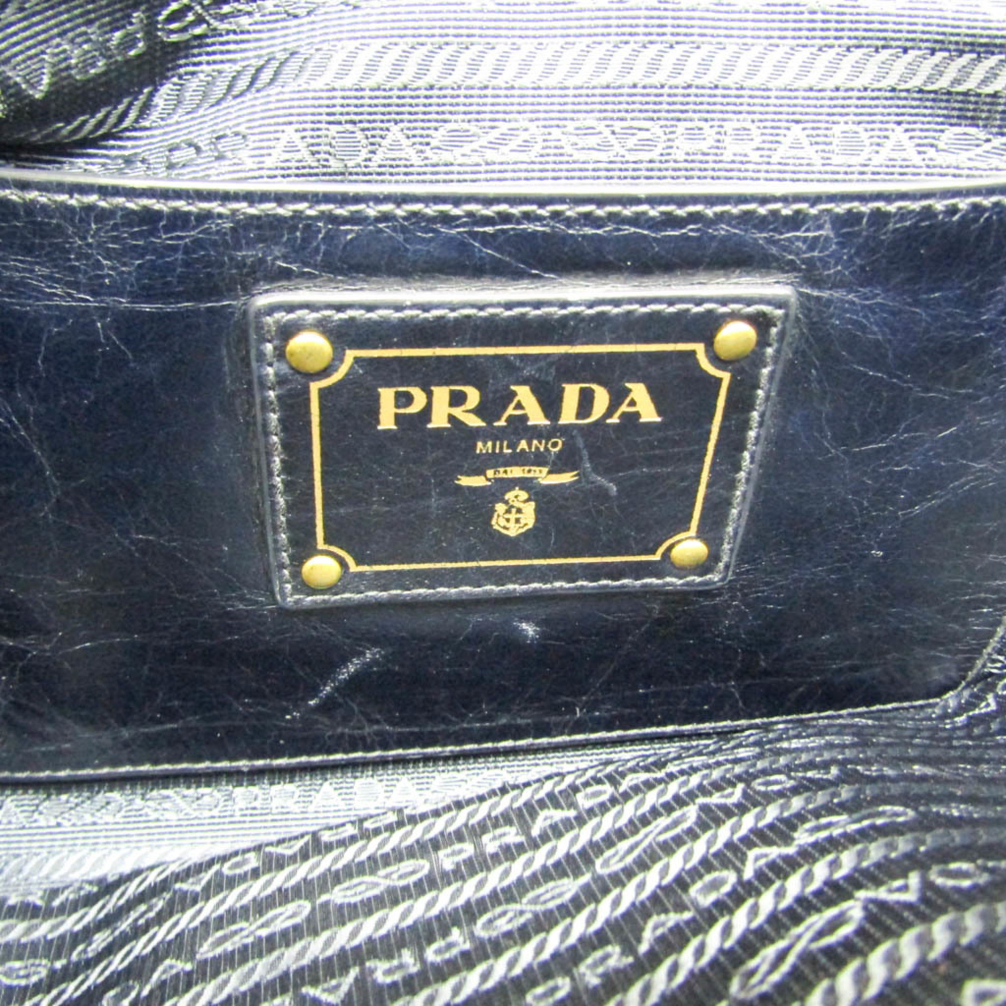 プラダ(Prada) BN2533 レディース レザー ハンドバッグ,ショルダーバッグ ネイビー
