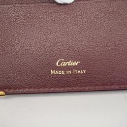 カルティエ(Cartier) カルティエ 札入れ マスト レザー ボルドー   レディース