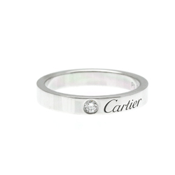 カルティエ(Cartier) C ドゥ カルティエ ウェディング リング プラチナ ファッション ダイヤモンド バンドリング シルバー