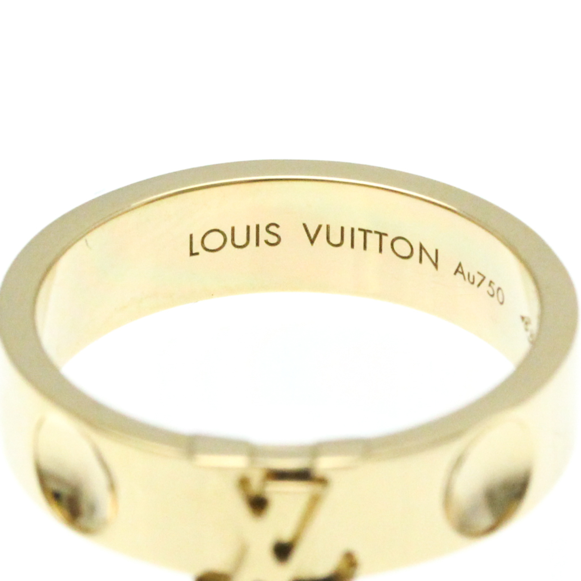 ルイ・ヴィトン(Louis Vuitton) バーグ アンプラント LV リング K18イエローゴールド(K18YG) ファッション 無し バンドリング ゴールド