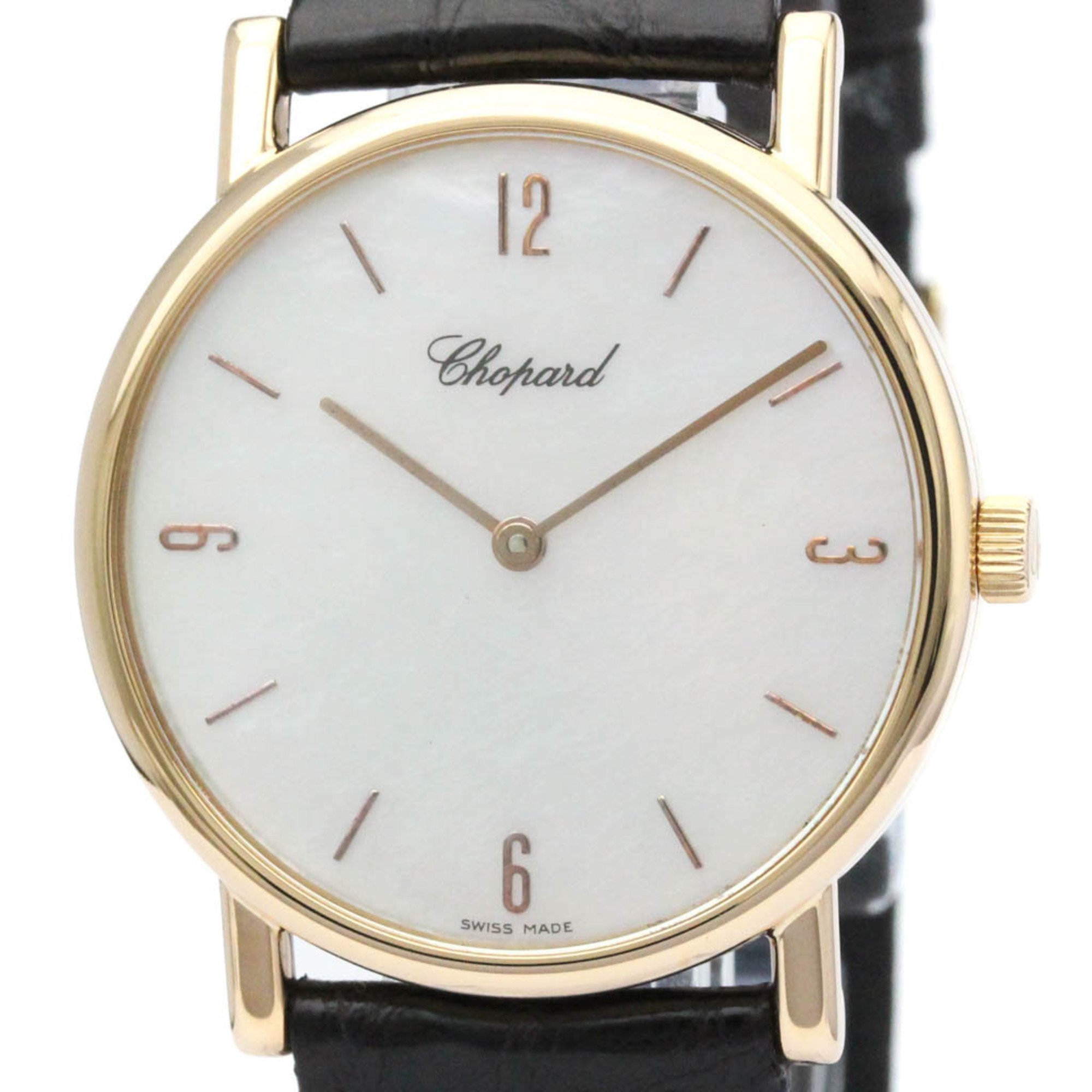 ショパール (CHOPARD) クラシック LUC 限定 K18ピンクゴールド レザー クォーツ メンズ 時計 16/3154-38 (外装仕上げ済み)【中古】