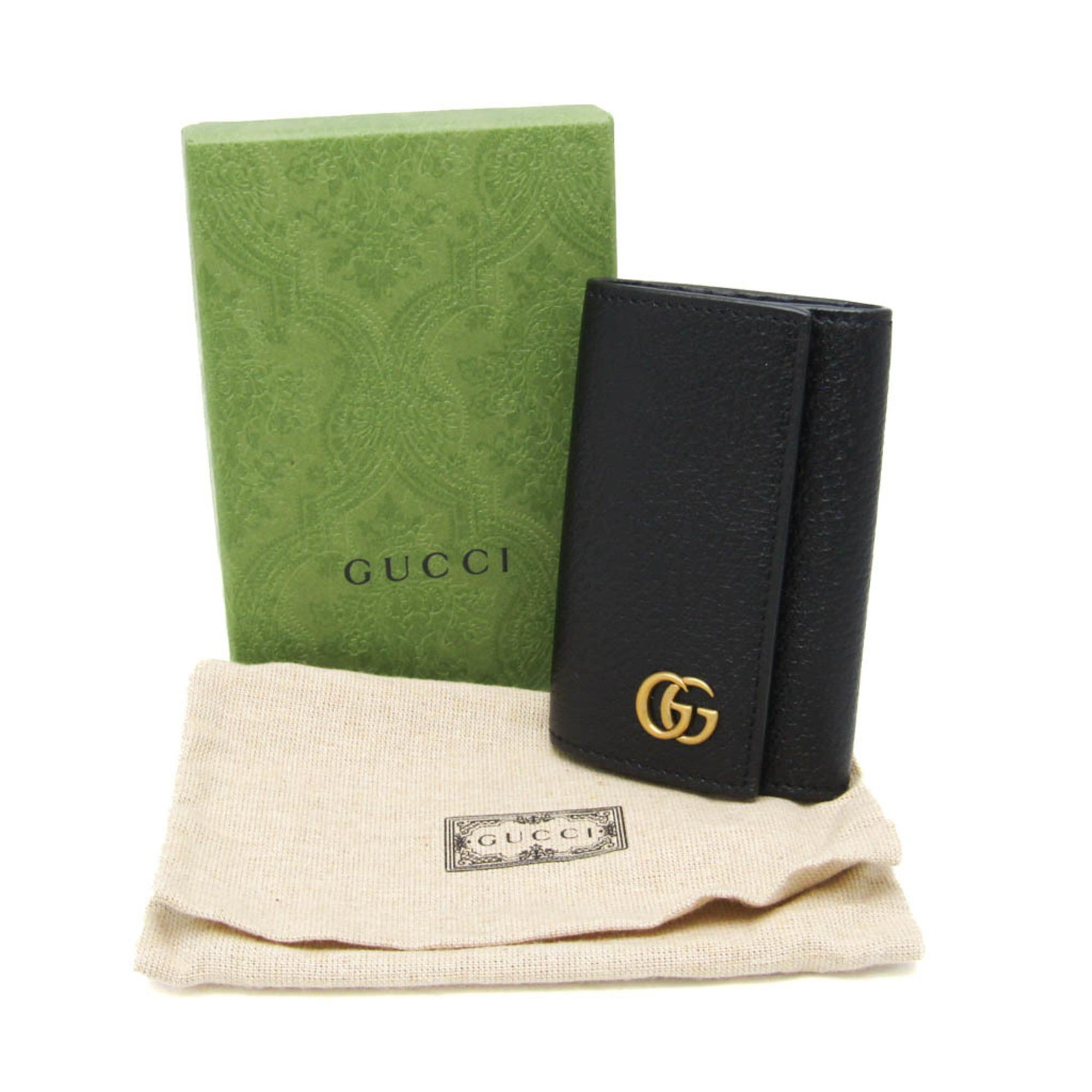 グッチ(Gucci) GGマーモント 435305 レディース,メンズ レザー キーケース ブラック