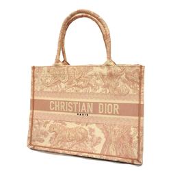 クリスチャン・ディオール(Christian Dior) クリスチャンディオール トートバッグ キャンバス ピンク ホワイト  レディース