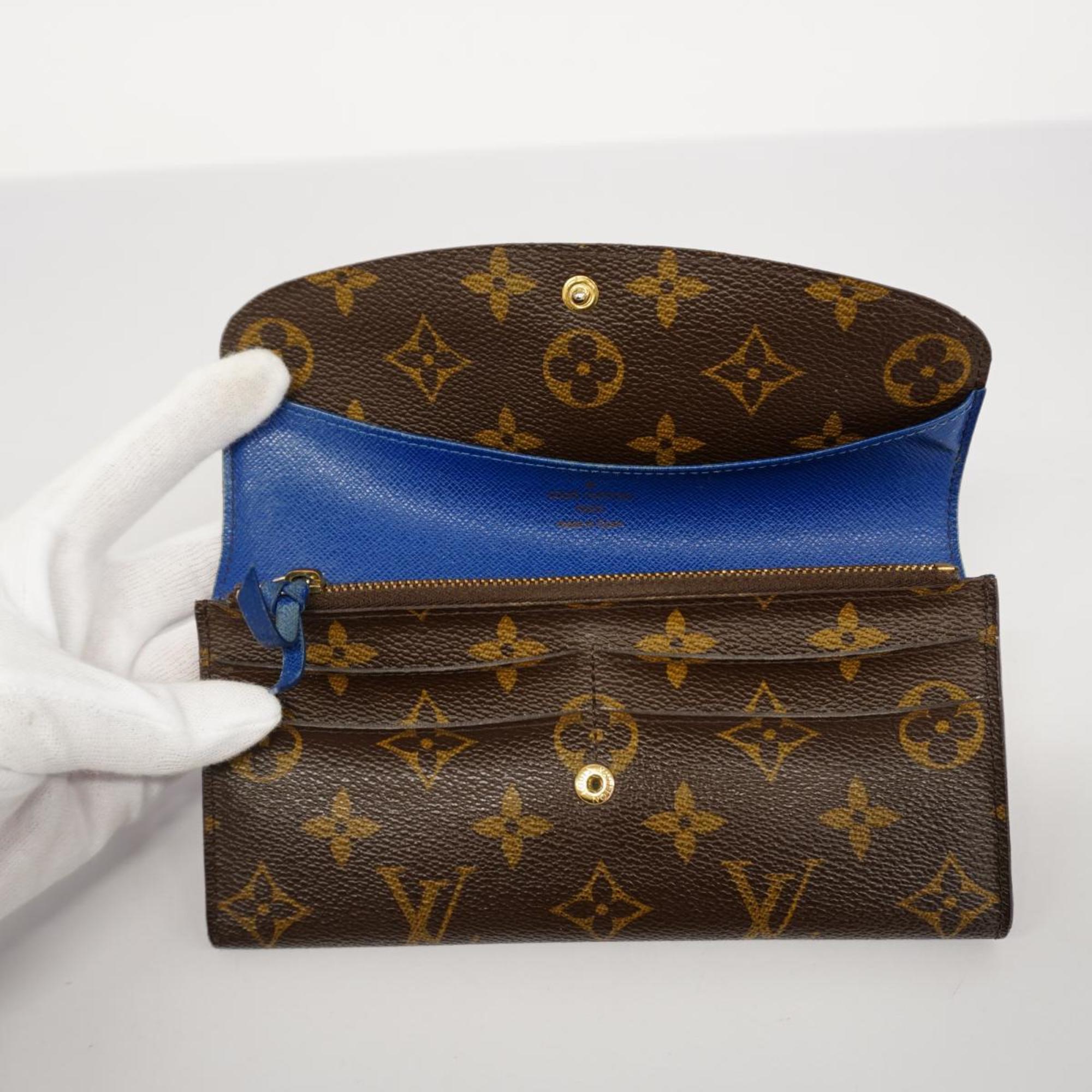 ルイ・ヴィトン(Louis Vuitton) ルイ・ヴィトン 長財布 モノグラム ポルトフォイユエミリー M60138 ブルーレディース |  eLADY Globazone