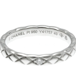 シャネル(Chanel) ココクラッシュリング ミニモデル プラチナ ファッション ダイヤモンド バンドリング シルバー