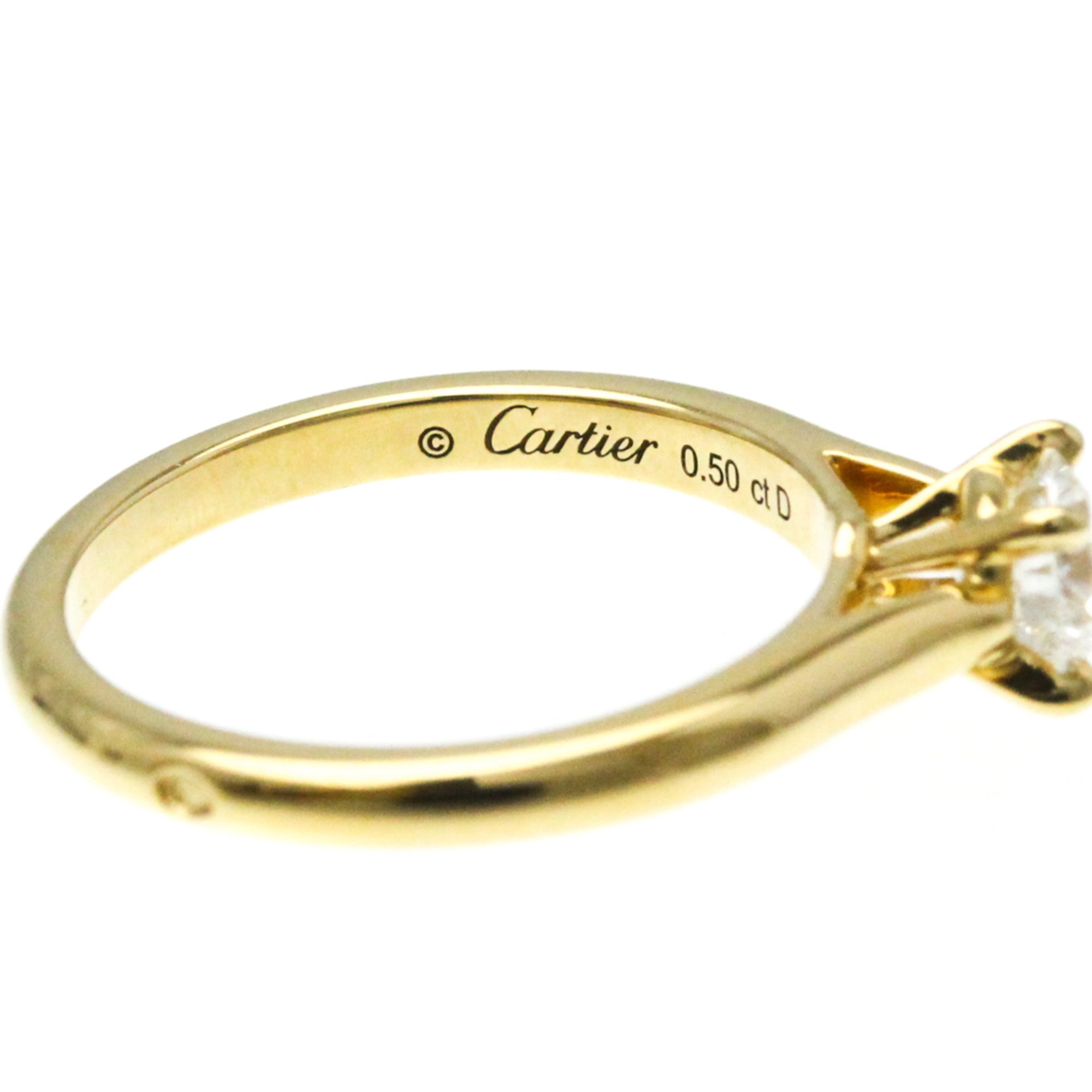 カルティエ(Cartier) 1895 ソリテールリング K18イエローゴールド(K18YG) ファッション ダイヤモンド エンゲージリング カラット/0.5 ゴールド