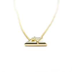 ルイ・ヴィトン(Louis Vuitton) K18イエローゴールド(K18YG) ダイヤモンド メンズ,レディース ファッション ペンダントネックレス カラット/0.03 (ゴールド) パンダンティフ ヴォルトワン PM Q93805
