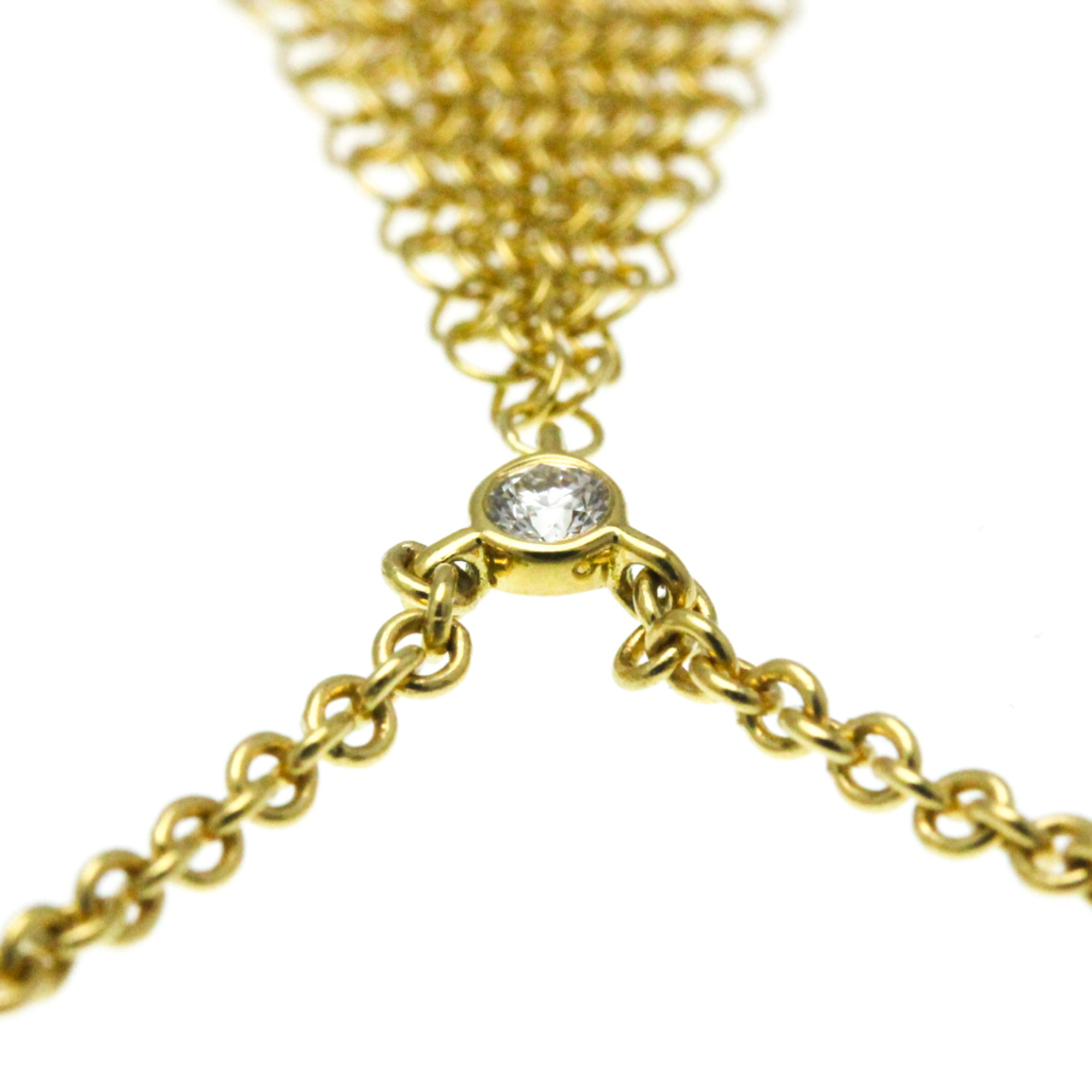 ティファニー(Tiffany) K18イエローゴールド(K18YG) ダイヤモンド メンズ,レディース ファッション ペンダントネックレス (ゴールド) サマセット 1P ダイヤモンド メッシュ ネックレス