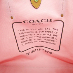 コーチ(Coach) 80TH アニバーサリー C7072 レディース レザー,キャンバス トートバッグ ブラウン,ピンク