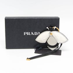 プラダ(Prada) 蜂モチーフ ミラー付 1TL078 キーホルダー (ブラック,ゴールド,ホワイト)